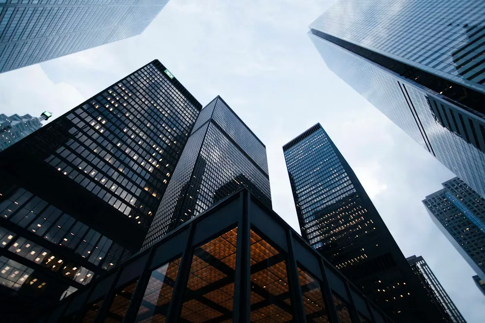 Analysts collaborating on long-term financial planning
